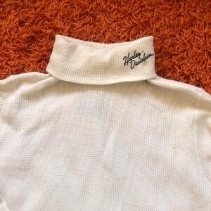 Harley Davidson White Waffle Knit Top